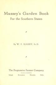 Cover of: Massey's garden book for the Southern states