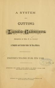 Cover of: A system for cutting ladies garments