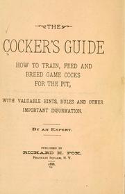Cover of: The cocker's guide by 