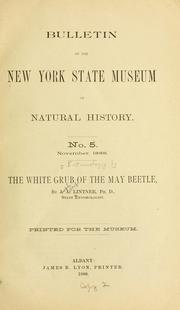 Cover of: The white grub of the May beetle | Joseph Albert Lintner