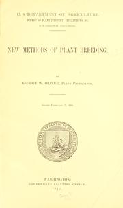 Cover of: New methods of plant breeding by George Watson Oliver, George Watson Oliver