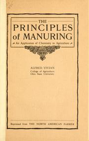 Cover of: principles of manuring: an application of chemistry to agriculture