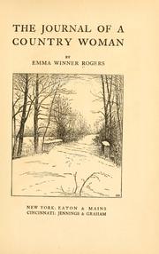 The journal of a country woman by Emma Winner Rogers