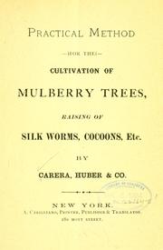 Cover of: Practical method for the cultivation of mulberry trees, raising of silk worms, cocoons, etc. | Huber & co Carera