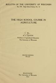 Cover of: The high school course in agriculture