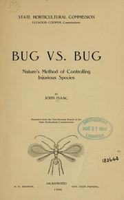 Cover of: Bug vs. bug: nature's method of controlling injurious species