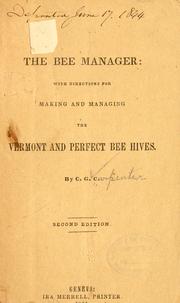 The bee manager by C. G. Carpenter