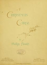 Cover of: A Christmas carol by Phillips Brooks