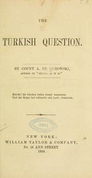 Cover of: The Turkish question.