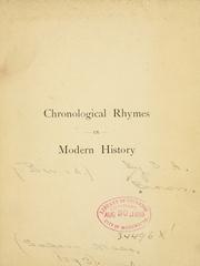 Chronological rhymes in modern history by S. Augusta Brown