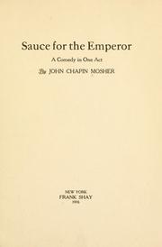 Cover of: Sauce for the emperor | John Chapin Mosher