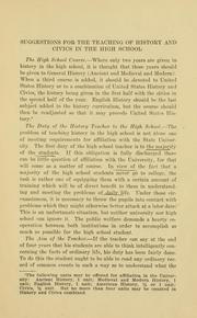Cover of: Suggestions for the teaching of history and civics in the high school by August C. Krey