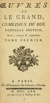 Cover of: uvres de Le Grand, comédien du roi.