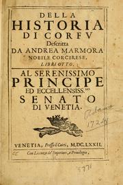 Cover of: Della historia di Corfu descritta by Andrea Marmora