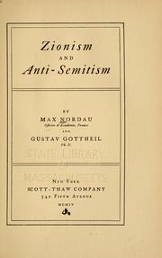 Cover of: Zionism and anti-Semitism by Nordau, Max Simon