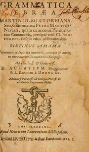 Cover of: Grammatica Ebræa Martinio-Buxtorfiana. by Sixtinus Amama