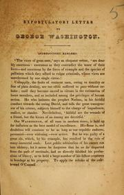 Cover of: Expostulatory letter to George Washington.
