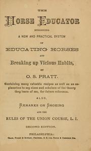The horse educator by O. S. Pratt