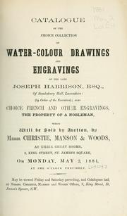 Cover of: Water-colour drawings and engravings; choice French and other engravings. by Gerhard Storck