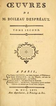 Cover of: Oeuvres de M. Boileau Despréaux.