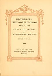 Cover of: Records of a lifelong friendship, 1807-1882