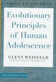 Cover of: Evolutionary Principles of Human Adolescence (Lives in Context)