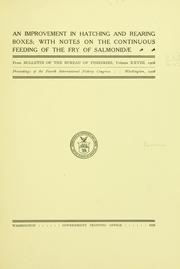Cover of: An improvement in hatching and rearing boxes by George E. Simms