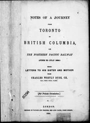 Notes of a journey from Toronto to British Columbia by Charles Westly Busk
