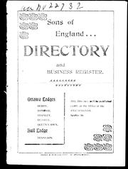 Cover of: The business directory of the Sons of England for the cities of Ottawa and Hull