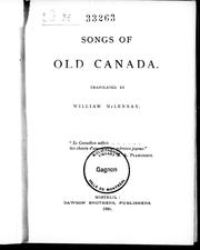 Cover of: Songs of old Canada | 