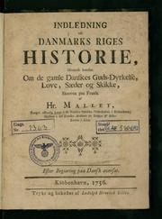Cover of: Indledning udi Danmarks riges historie by Paul Henri Mallet