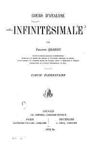 Cover of: Cours D'Analyse Infinitesimale