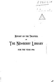 Cover of: Proceedings of the Trustees of the Newberry Library