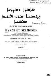 Cover of: Sancti Ephraem Syri Hymni et sermones