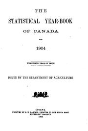 Cover of: Statistical Year-book of Canada by Canada. Dept. of Agriculture, Canada. Dept. of Agriculture