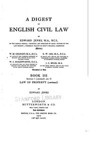 Cover of: A Digest of English Civil Law by Edward Jenks, William Searle Holdsworth, Robert Warden Lee, William Geldart
