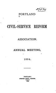 Cover of: Annual Meeting by Portland civil -service reform association, Tennessee Public School Officer's Association, Michigan Education Association , European Finance Association, Western Forest Pest Committee , Arkansas Trial Lawyers Association , Illinois Agricultural Association, University of Connecticut