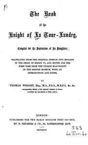 Cover of: The Book of the Knight of La Tour-Landry: Compiled for the Instruction of His Daughters
