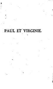 Cover of: Paul et Virginie,
