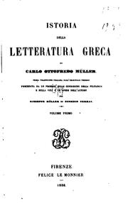 Cover of: Istoria della letteratura greca by Karl Otfried Müller