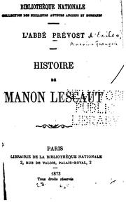 Cover of: Histoire de Manon Lescaut by Abbé Prévost