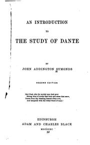 Cover of: An Introduction to the Study of Dante by John Addington Symonds
