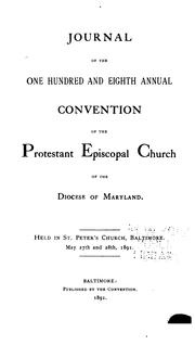 Cover of: Journal of the ... Annual Convention, Diocese of Maryland