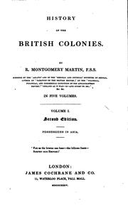 Cover of: History of the British Colonies: In Five Volumes