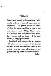 Cover of: Everyday Life in Cape Colony in Time of Peace by Richard Cadbury