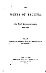 Cover of: The Works of Tacitus: The Oxford Translation, Revised, with Notes