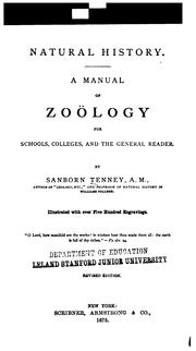 Cover of: Natural History: A Manual of Zoology for Schools, Colleges, and the General Reader