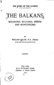 Cover of: The Balkans: Roumania, Bulgaria, Servia, and Montenegro