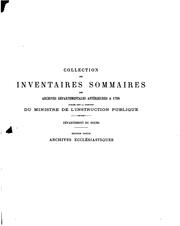 Inventaire sommaire des Archives départementales antérieures à 1790 .. by Catholic Church