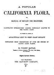 Cover of: A Popular California flora, or, Manual of botany for beginners
